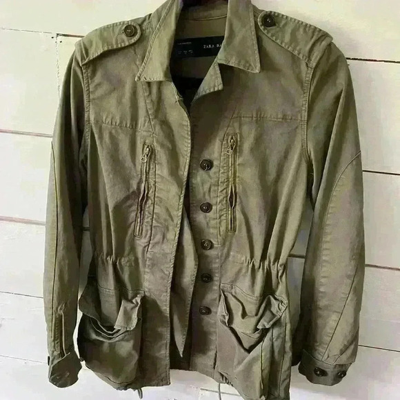 Zara Jackets & Blazers - Zara Basic utility army military jacket, size xs, olive army green